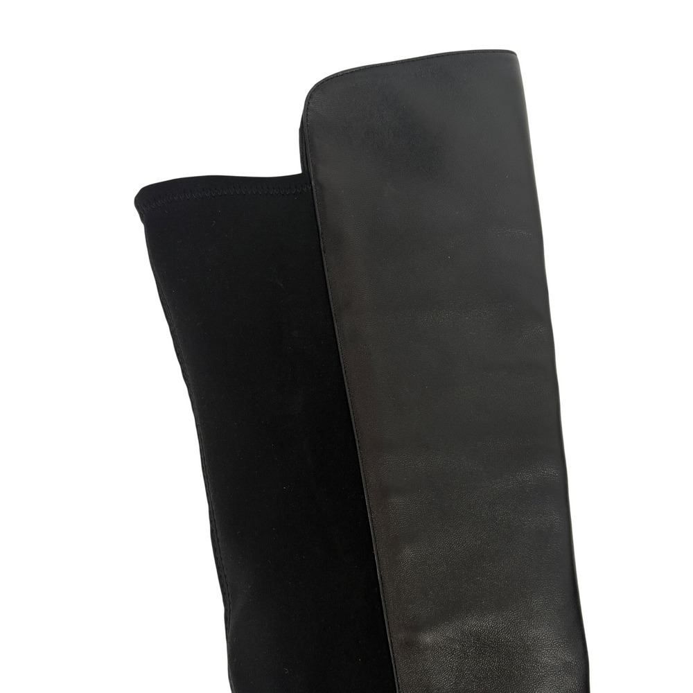 Stuart Weitzman Over The Knee Boots Leather Suede Block Heel Size 37.5 - Picture 3 of 6